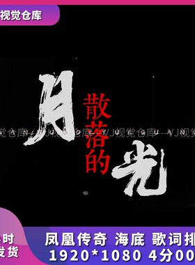 凤凰传奇 海底 歌词排版 酒吧舞台背景VJ说唱live house视频素材