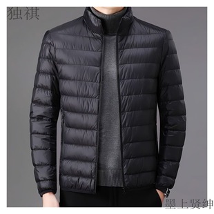 2026年新款晋江品牌高端男款棉服不臃肿轻薄棉服中年冬季短款棉袄
