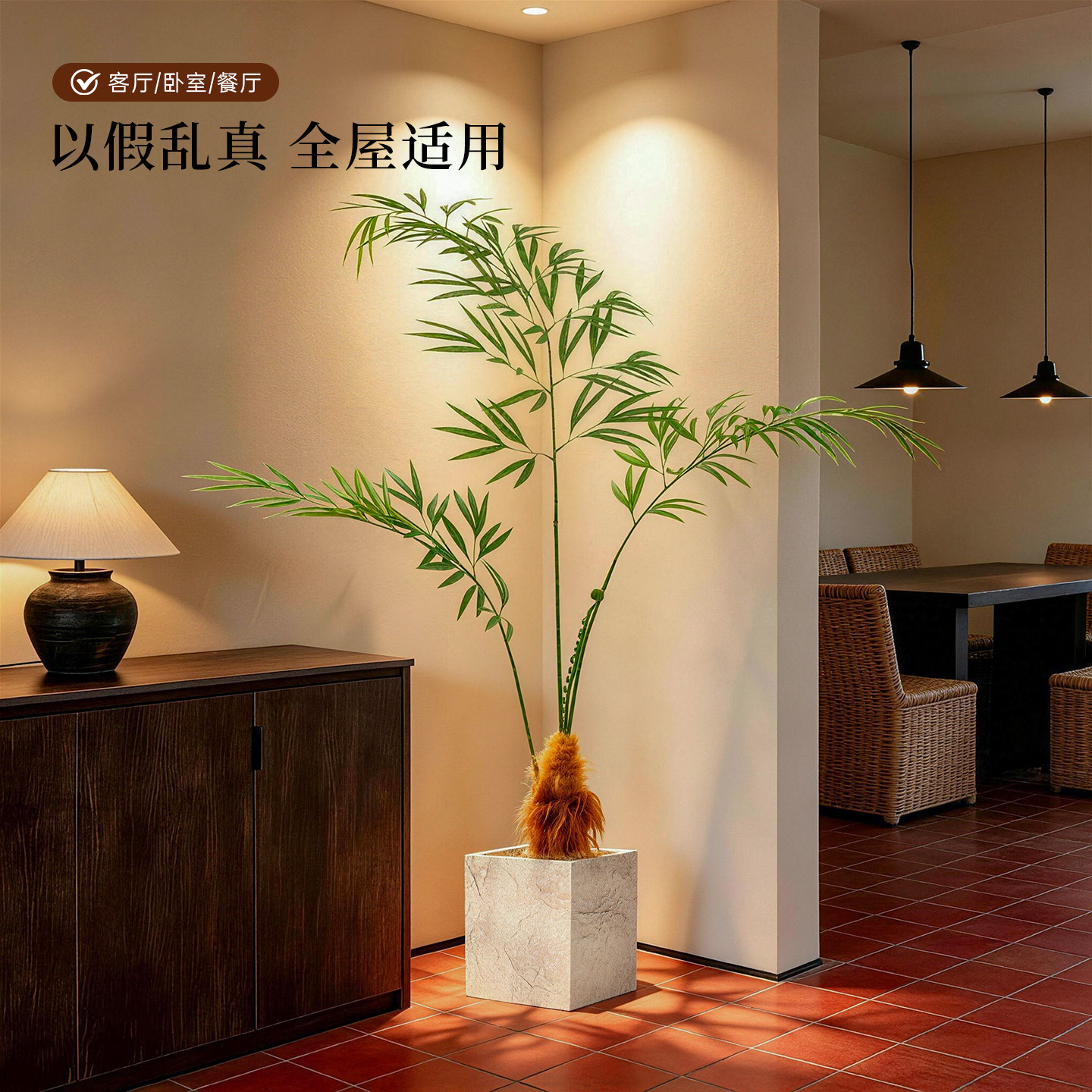 假绿植盆栽室内大型仿生植物落地盆景电视柜家居仿真装饰假树摆件