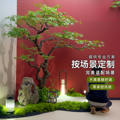 仿真绿植造景组合橱窗装饰假植物景观造景庭院布置玄关室内氛围树