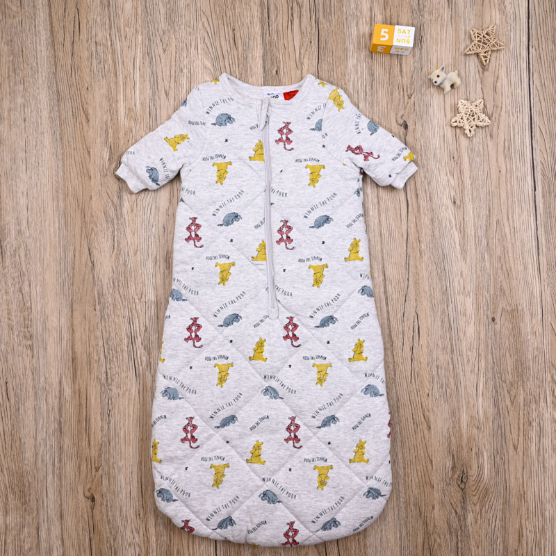 外贸欧美 婴儿睡袋宝宝春秋冬款纯棉拉链长袖夹棉连体抱被子2.5T