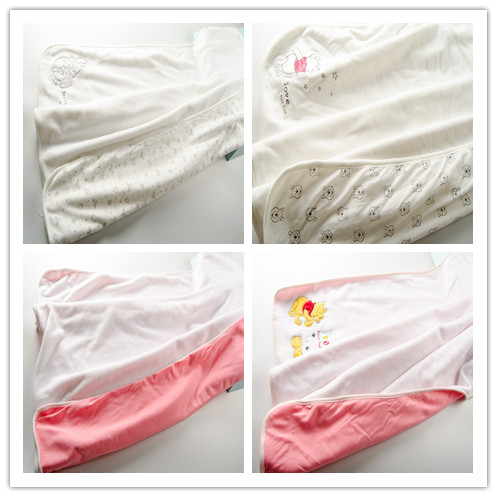 外贸欧美 春秋婴儿双面棉抱被 卡通摇粒绒抱毯 新生儿毯子盖毯