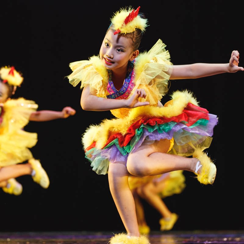 小荷风采宝宝喂鸡儿童舞蹈服新款小鸡动物表演服小鸡也疯狂演出服
