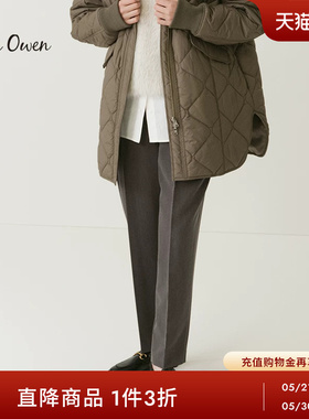 Mila Owen秋冬百搭通勤纯色高腰直筒阔腿休闲西裤09WFP235131