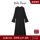 Mila Owen秋冬日系气质圆领长袖 波点连衣裙09WFO245912