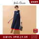 Mila Owen春夏简约日系圆领无袖 拼色针织连衣裙09WNO251069