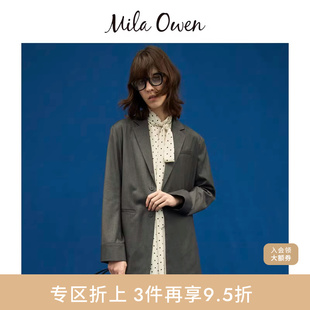 西装 外套09WFJ244091 Owen秋冬通勤气质宽松翻领长袖 Mila