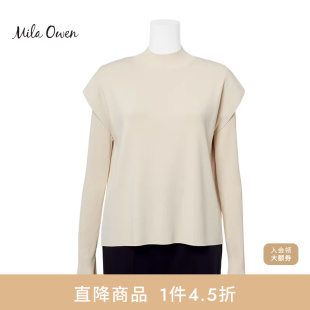 Mila 09WNT241322 Owen春夏简约半高圆领背心针织上衣套装