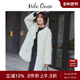 Mila Owen秋冬日系简约羊羔绒纯色圆领毛绒大衣09WFC245021