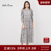 Mila 休闲简约气质碎花连衣裙09WFO241006 新款 Owen 春夏季