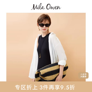 Mila 09WFB252141 Owen春夏简约通勤休闲慵懒风百搭透视衬衫