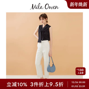 上衣09WFT252196 衬衫 Mila Owen春夏气质简约扭结设计无袖