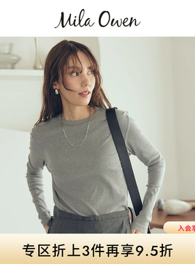 Mila Owen秋冬百搭纯色圆领套头针织打底衫09WCT254195