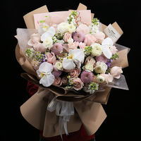 Qixi Festival Valentine's Day mixed pink rose bouquet Birthday, Beijing flower Express, local flower delivery, flower shop thumbnail 7