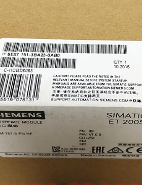 1P6ES7151-3BA23-0AB0正品IM151-3 PN 高性能型6ES71513BA230AB0