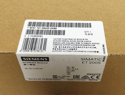 1P6ES7151-3BA23-0AB0正品IM151-3 PN 高性能型6ES71513BA230AB0