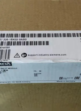 西门子6ES7326-1BK02-0AB0西门子安全性数子模块6ES73261BK020AB0