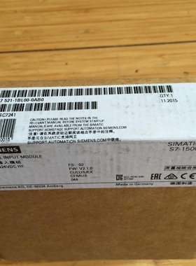 西门子1P6ES7521-1BL00-0AB0全新数字量输入模块6ES75211BL000AB0