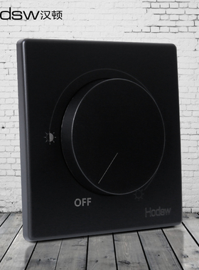 BE黑色无极调光开关旋钮式86型灯光2000W超大功率可控硅调光开关