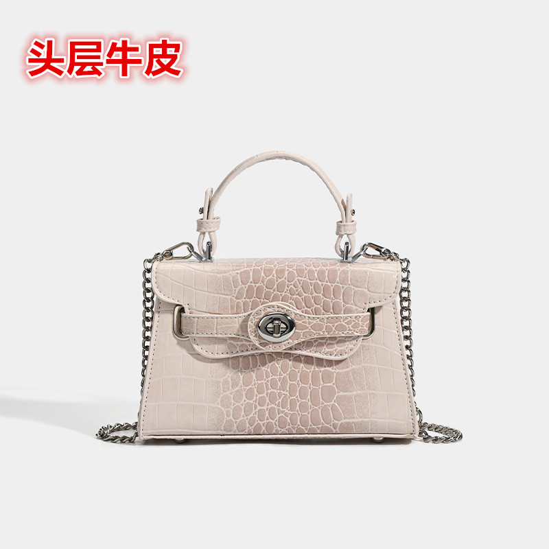 头层牛皮手提包女软真皮单肩斜挎包小方包时尚百搭轻奢潮2025新款