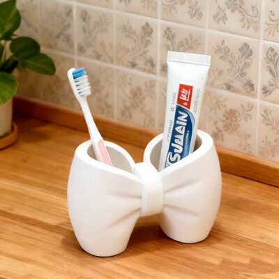 Bowknot toothbrush holder/pen holder蝴蝶结牙刷架/笔筒