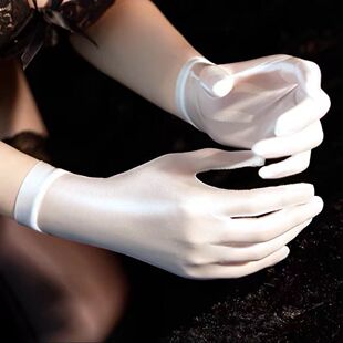丝光手丝手套|轻奢新娘飞机手游打光手套|男女通用情调手套