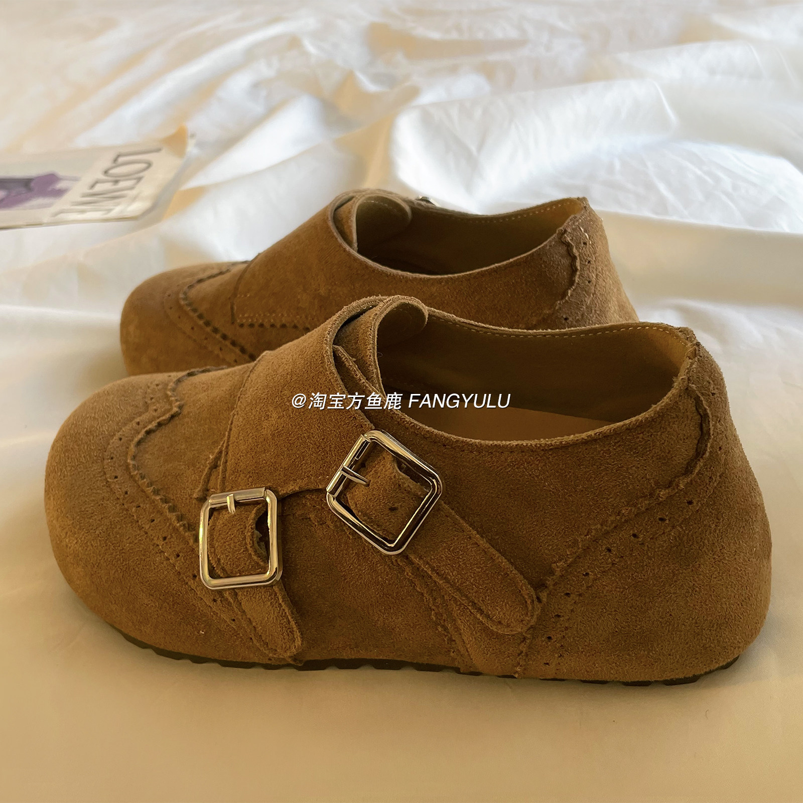 方鱼鹿 英伦风复古厚底勃肯鞋女2026春季配裙子百搭内增高单鞋ins,女鞋,勃肯鞋/软木鞋,淘宝优惠券,粉丝福利购,淘宝优惠卷