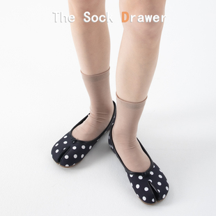 奶茶棕色袜子女士春夏季 轻薄透气二指分趾袜纯色猪蹄袜木屐袜 薄款