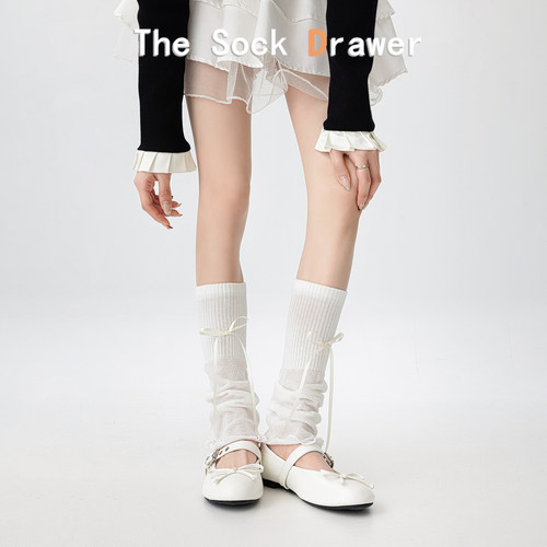 春季日系薄款中筒花边袜