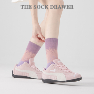 中筒袜日系堆堆袜复古扎染渐变高筒堆堆长袜子女ins潮纯棉个性