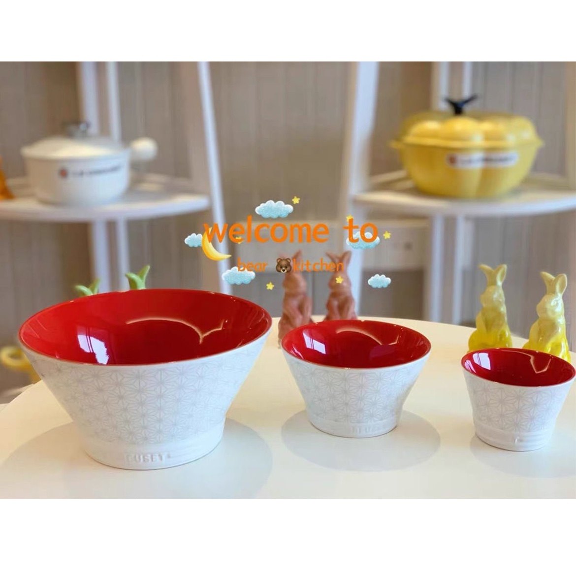 法国LE家用日式斗笠碗高颜值沙拉碗拉面碗陶瓷碗高脚碗,餐饮具,碗,淘宝优惠券,粉丝福利购,淘宝优惠卷