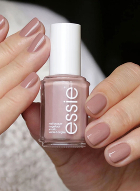 不容易掉直接涂的藕荷裸紫色美国ESSIE指甲油显白免考速干持久