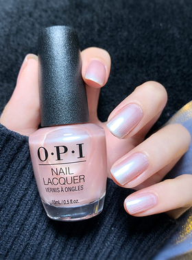 美国OPI指甲油SH3仙气又贵气的奶油质感浅玫瑰金偏光美甲免烤持久