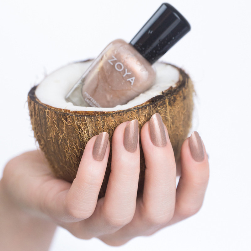 ZOYA指甲油秋冬偏光浅棕金zp986珠光裸色keira免烤快干持久防水