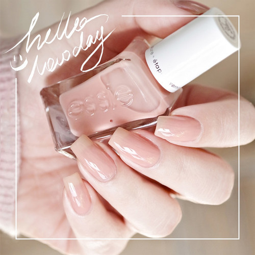 essie指甲油2025扭扭瓶果冻透明通勤健康裸粉色免烤持久不可剥