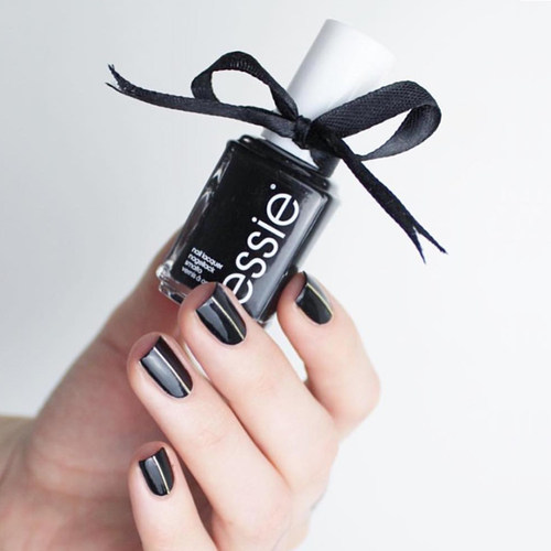 essie指甲油经典玛瑙纯黑色