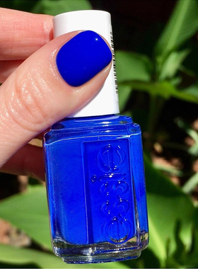 美国高端油性ESSIE指甲油819显白克莱因电光宝石蓝免烤不可剥美甲