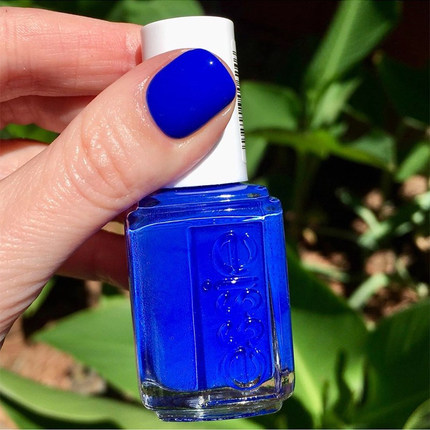 美国高端油性ESSIE指甲油819显白克莱因电光宝石蓝免烤不可剥美甲