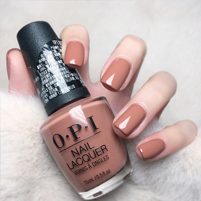 OPI巧克力慕斯豆沙奶茶色甲油