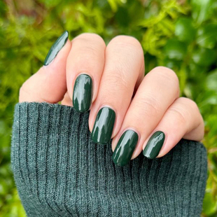 ESSIE指甲油967复古显白圣诞松树森林绿of tropic美甲免烤不可剥