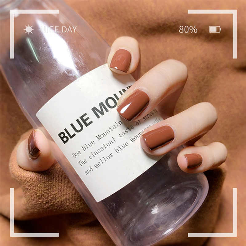 essie焦糖铁锈红快干环保指甲油