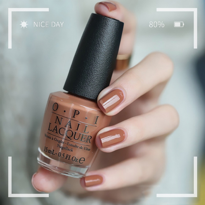 OPI咖啡暖棕驼色快干持久指甲油