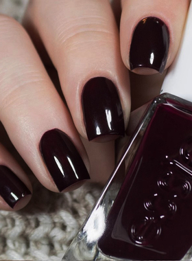 美国ESSIE指甲油扭扭瓶371车厘子葡萄紫酒红model clicks显白免烤