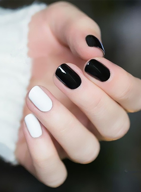 美国ESSIE指甲油漆光纯白色10经典法式组合黑白配玛瑙纯黑56免烤