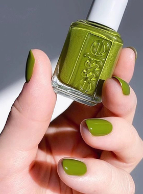 美国essie脚指甲油705夏天牛油果绿芭蕉橄榄绿色显白免烤快干持久
