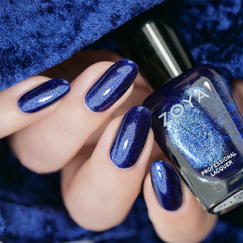 美国进口ZOYA指甲油ZP1061银河星空蓝闪珠光色免烤快干持久不可剥