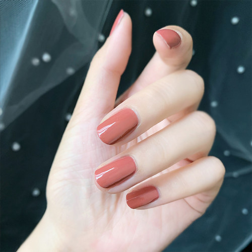 豆沙红仙女脚趾显白不可剥指甲油