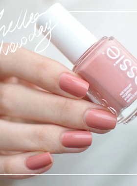 ESSIE指甲油676豆沙蜜糖鲑鱼裸粉Eternal Optimist免烤快干不可剥