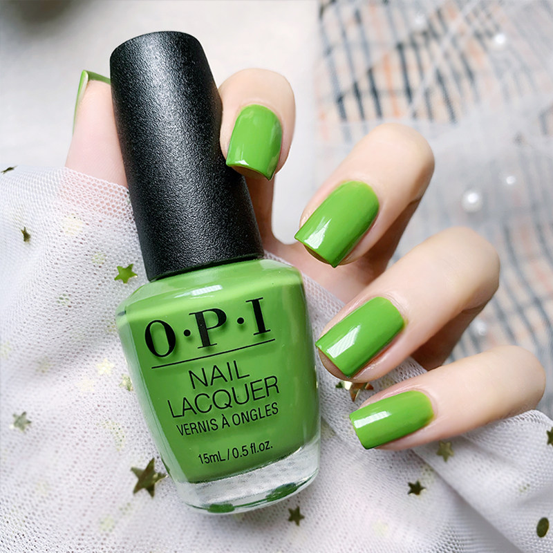 opi指甲油清新奇异果绿b69网红夏天显白脚指甲女快干持久免烤美甲