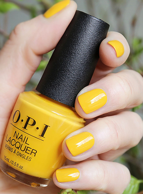 OPI指甲油2024春夏踏青新色L23显白明亮柠檬黄免烤快干持久不可剥